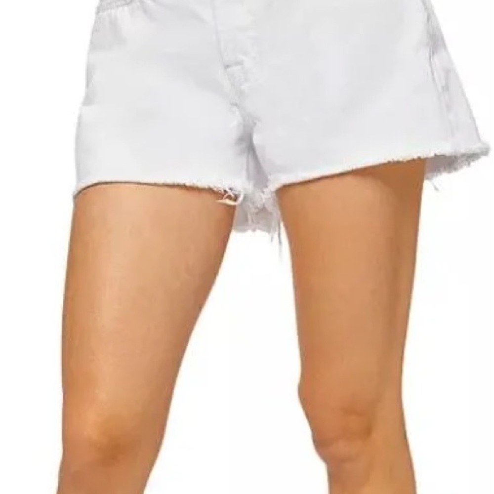 7 For All Mankind White Monroe Shorts Size 25